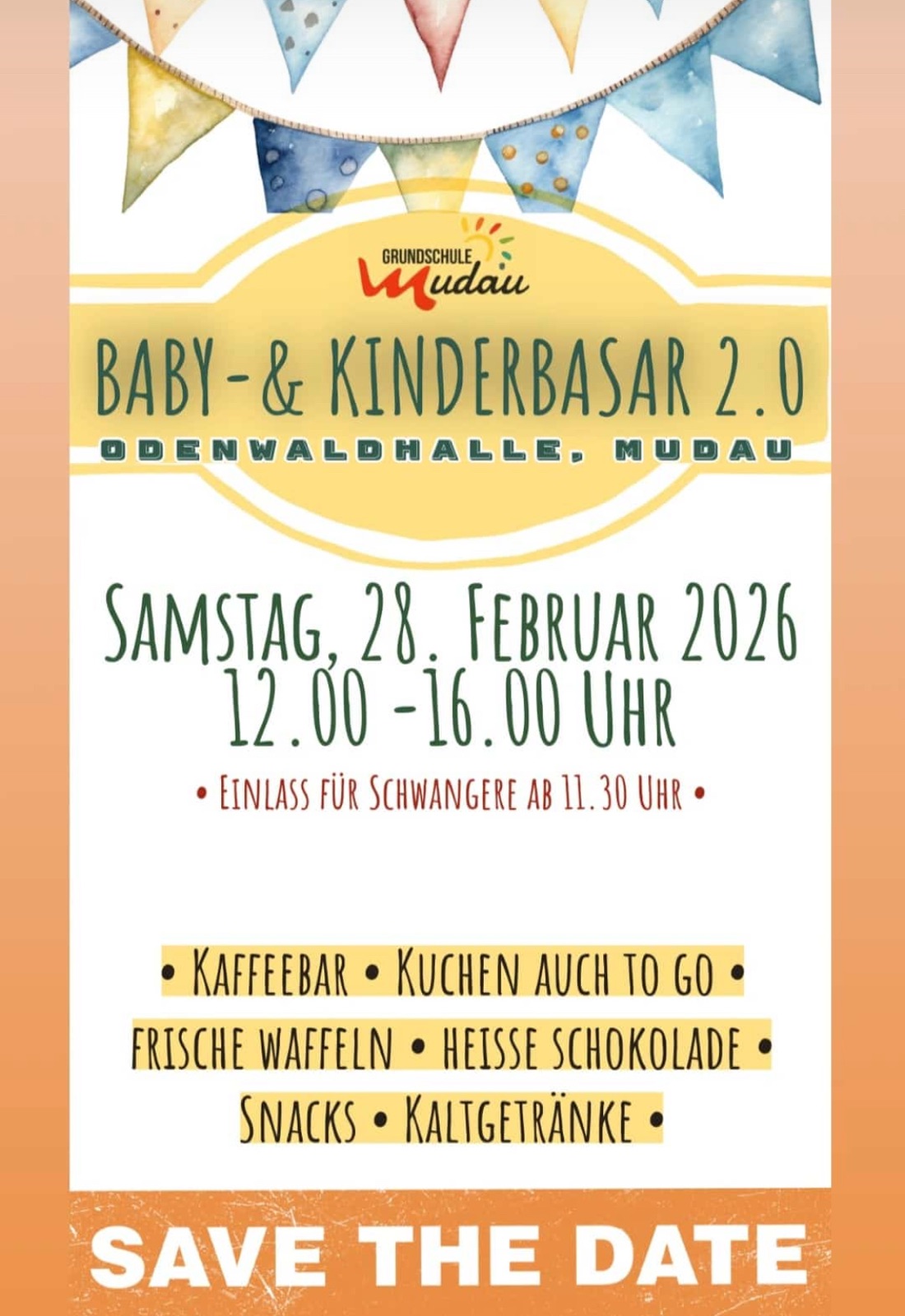 Flyer für den Baby- & Kinderbasar 2.0